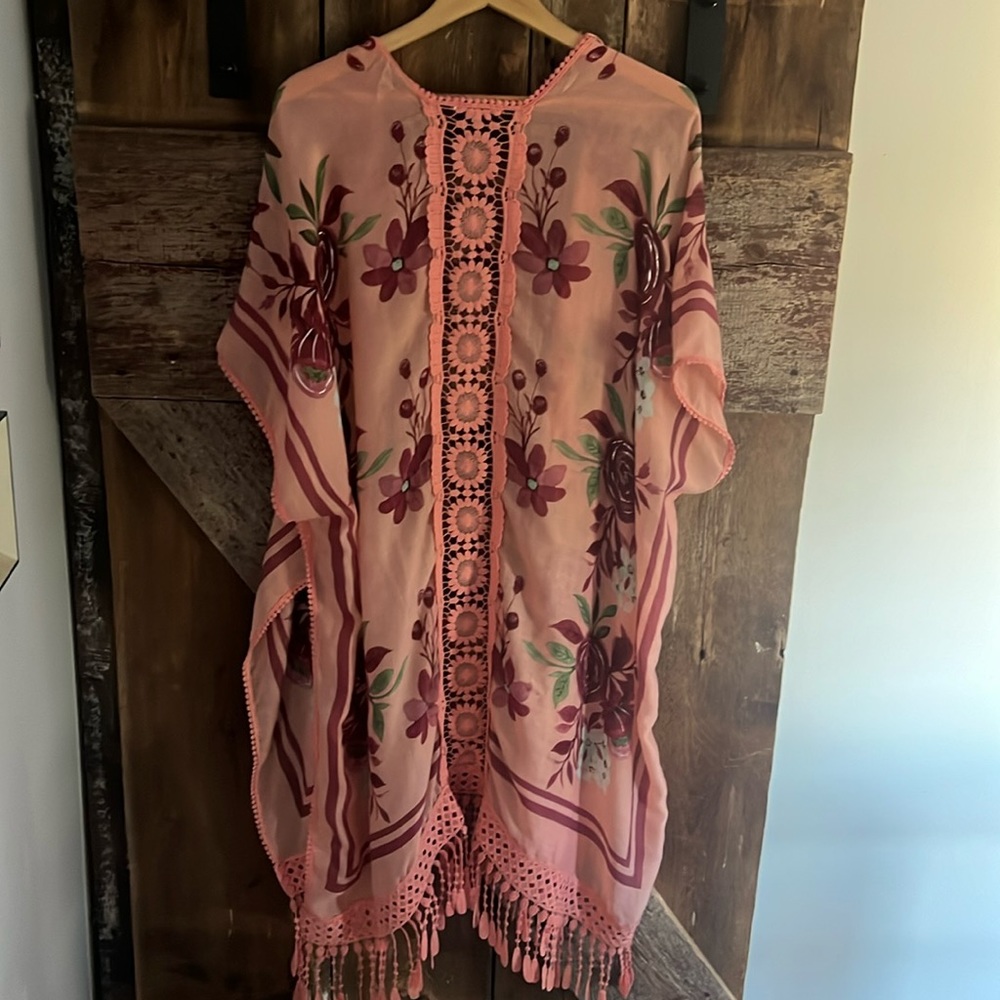 Woven Heart Kimono Shawl SMALL